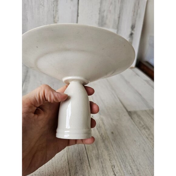 Signed dragonfly plate pedestal AS IS insect unique vintage - Picture 7 of 9